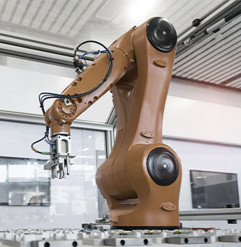 robotics arm in manufacturing plant